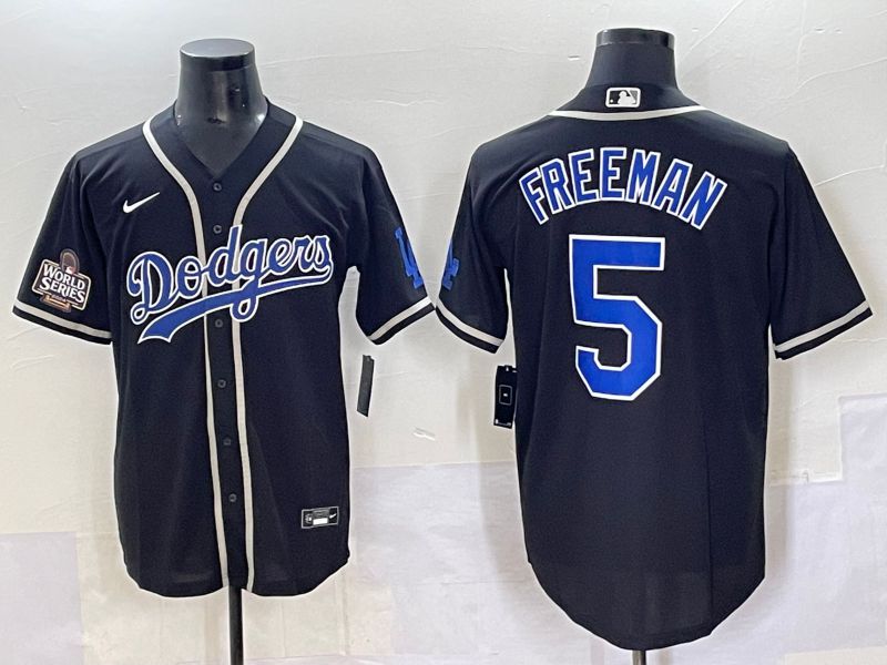 Men 2025 Los Angeles Dodgers #5 Freeman Black Fashion Nike MLB Jersey style 7049->los angeles dodgers->MLB Jersey